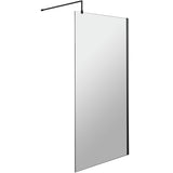 Hudson Reed 8mm Wetroom Screen Matt Black WRSBP11