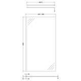 Hudson Reed 8mm Wetroom Screen Matt Black WRSBP11 LD