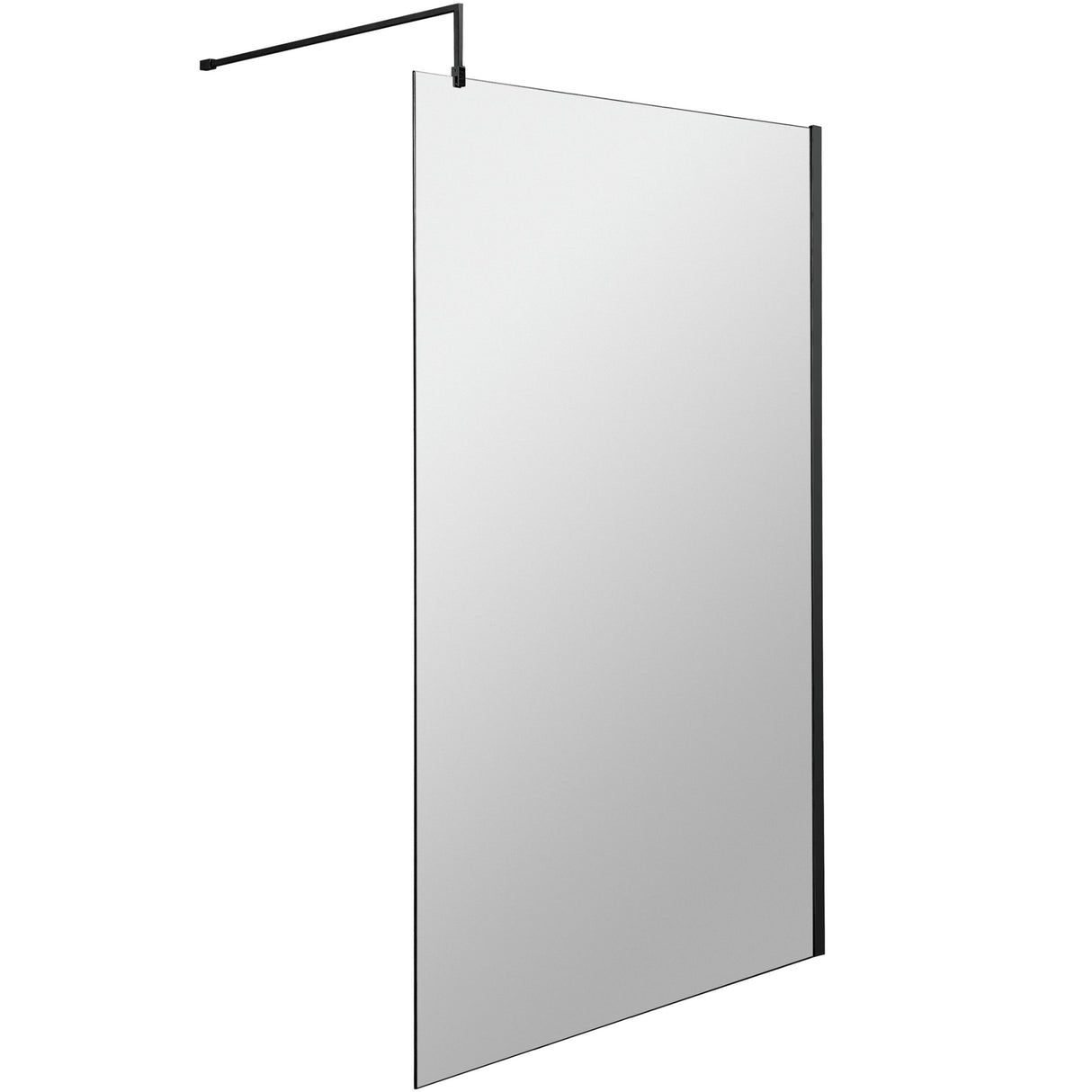 Hudson Reed 8mm Wetroom Screen Matt Black WRSBP12
