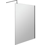 Hudson Reed 8mm Wetroom Screen Matt Black WRSBP14