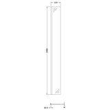 Hudson Reed 8mm Wetroom Return Screen Matt Black WRSBP250 LD