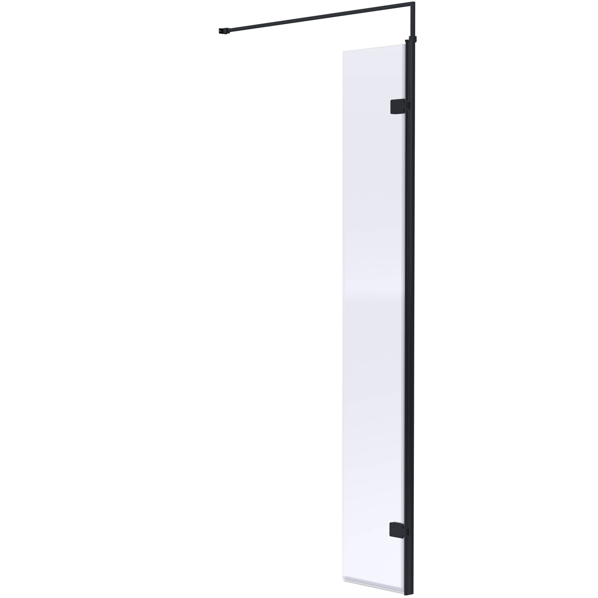 Hudson Reed 8mm Wetroom Return Screen Matt Black WRSBP30