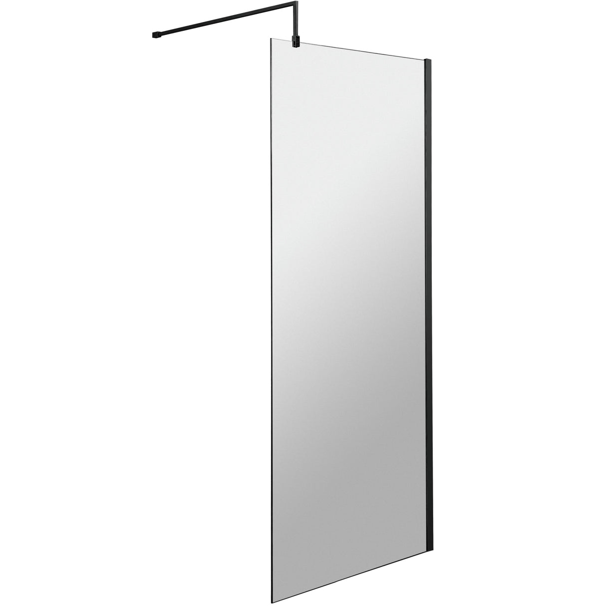Hudson Reed 8mm Wetroom Screen Matt Black WRSBP80