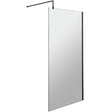 Hudson Reed 8mm Wetroom Screen Matt Black WRSBP90