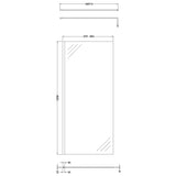 Hudson Reed 8mm Wetroom Screen Matt Black WRSBP90 LD