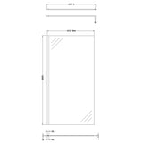 Nuie 8mm Wetroom Screen Chrome WRSC10 LD