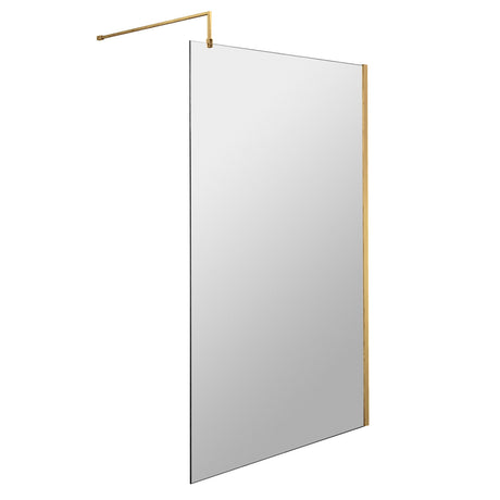Nuie 8mm Wetroom Screen Brushed Brass WRSCBB010