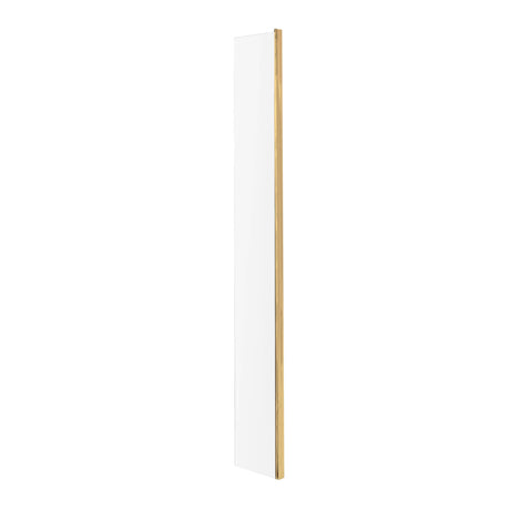 Nuie 8mm Wetroom Return Screen Brushed Brass WRSCBB025