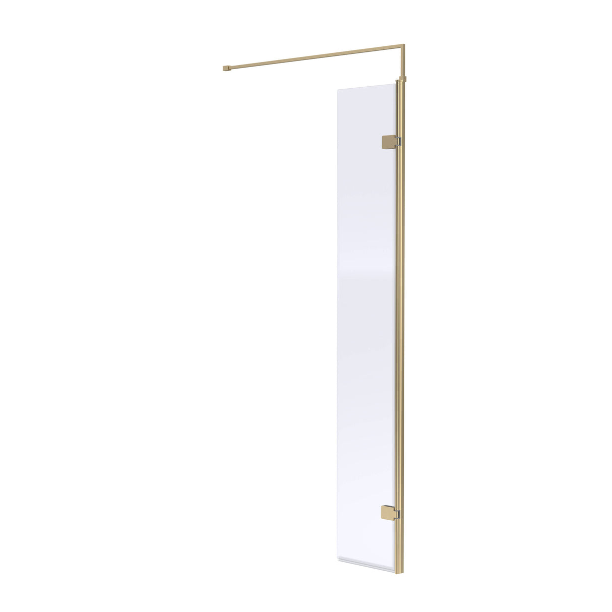 Nuie 8mm Wetroom Return Screen Brushed Brass WRSCBB030H