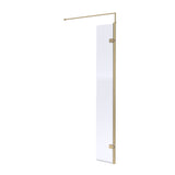 Nuie 8mm Wetroom Return Screen Brushed Brass WRSCBB030H