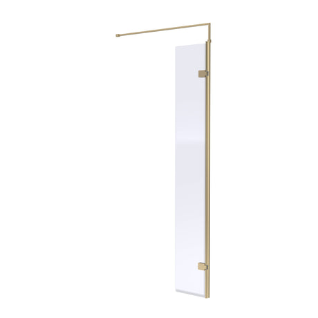 Nuie 8mm Wetroom Return Screen Brushed Brass WRSCBB030H