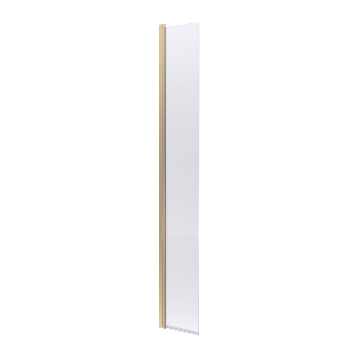 Nuie 8mm Wetroom Return Screen Brushed Brass WRSCBB030HC