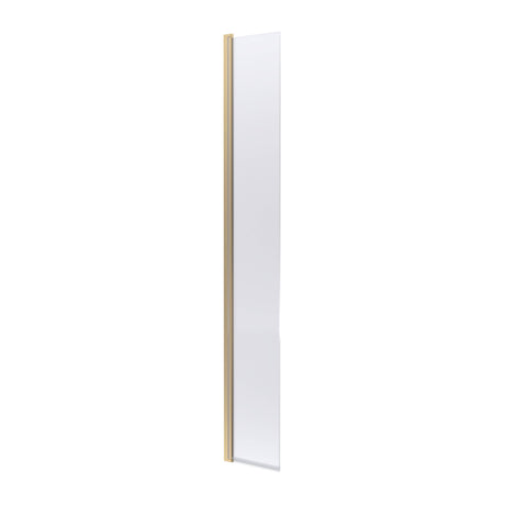 Nuie 8mm Wetroom Return Screen Brushed Brass WRSCBB030HC