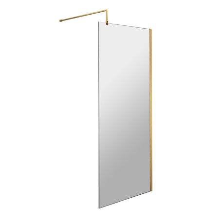 Nuie 8mm Wetroom Screen Brushed Brass WRSCBB076