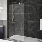 Nuie 8mm Wetroom Screen Brushed Brass WRSCBB010 LS1