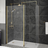 Nuie 8mm Wetroom Screen Brushed Brass WRSCBB012 LS2