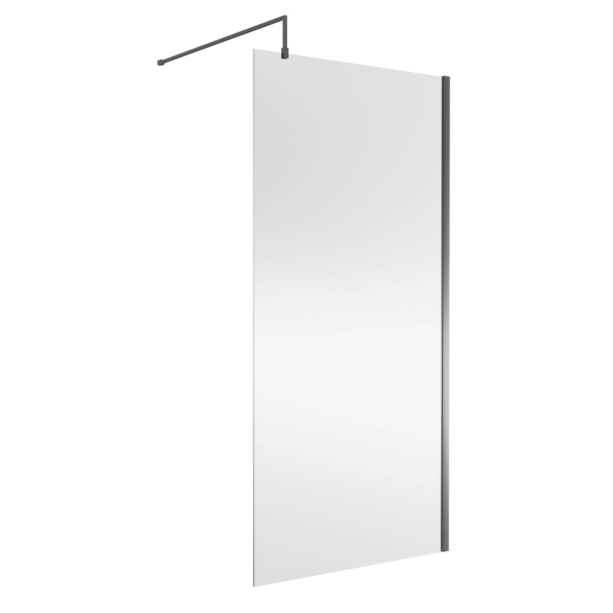 Nuie 8mm Wetroom Screen Brushed Pewter WRSCGM010