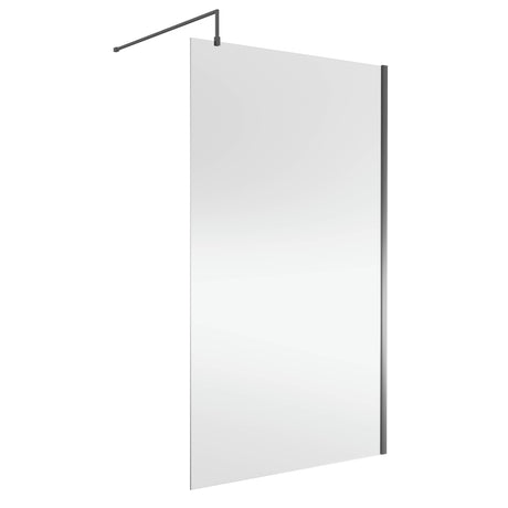 Nuie 8mm Wetroom Screen Brushed Pewter WRSCGM012