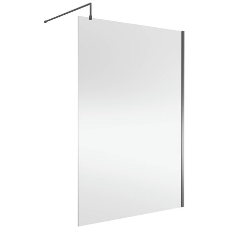 Nuie 8mm Wetroom Screen Brushed Pewter WRSCGM014