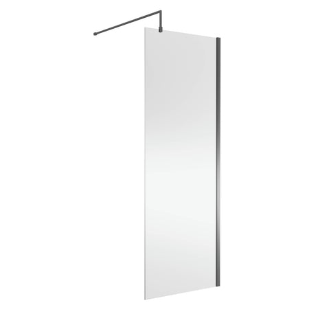 Nuie 8mm Wetroom Screen Brushed Pewter WRSCGM076