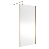 Nuie 8mm Outer Frame Wetroom Screen Brushed Brass WRSCOBB10
