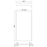 Nuie 8mm Outer Frame Wetroom Screen Brushed Brass WRSCOBB10 LD