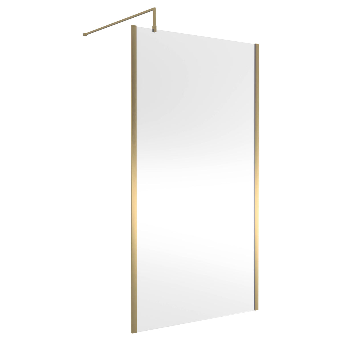 Nuie 8mm Outer Frame Wetroom Screen Brushed Brass WRSCOBB11