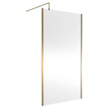 Nuie 8mm Outer Frame Wetroom Screen Brushed Brass WRSCOBB11