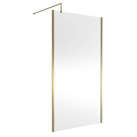 Nuie 8mm Outer Frame Wetroom Screen Brushed Brass WRSCOBB11