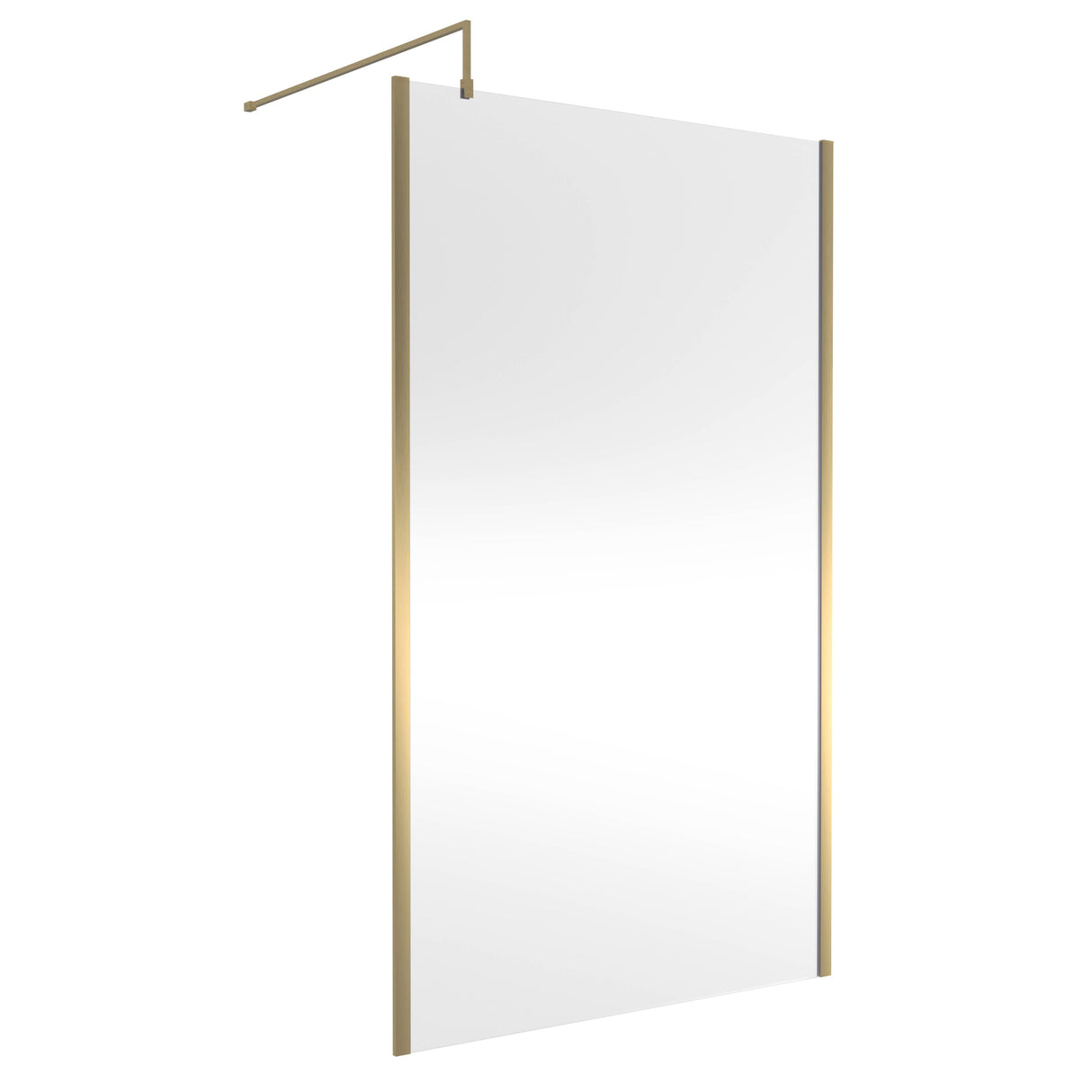 Nuie 8mm Outer Frame Wetroom Screen Brushed Brass WRSCOBB12