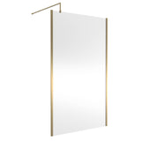 Nuie 8mm Outer Frame Wetroom Screen Brushed Brass WRSCOBB12