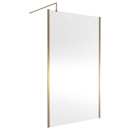 Nuie 8mm Outer Frame Wetroom Screen Brushed Brass WRSCOBB12
