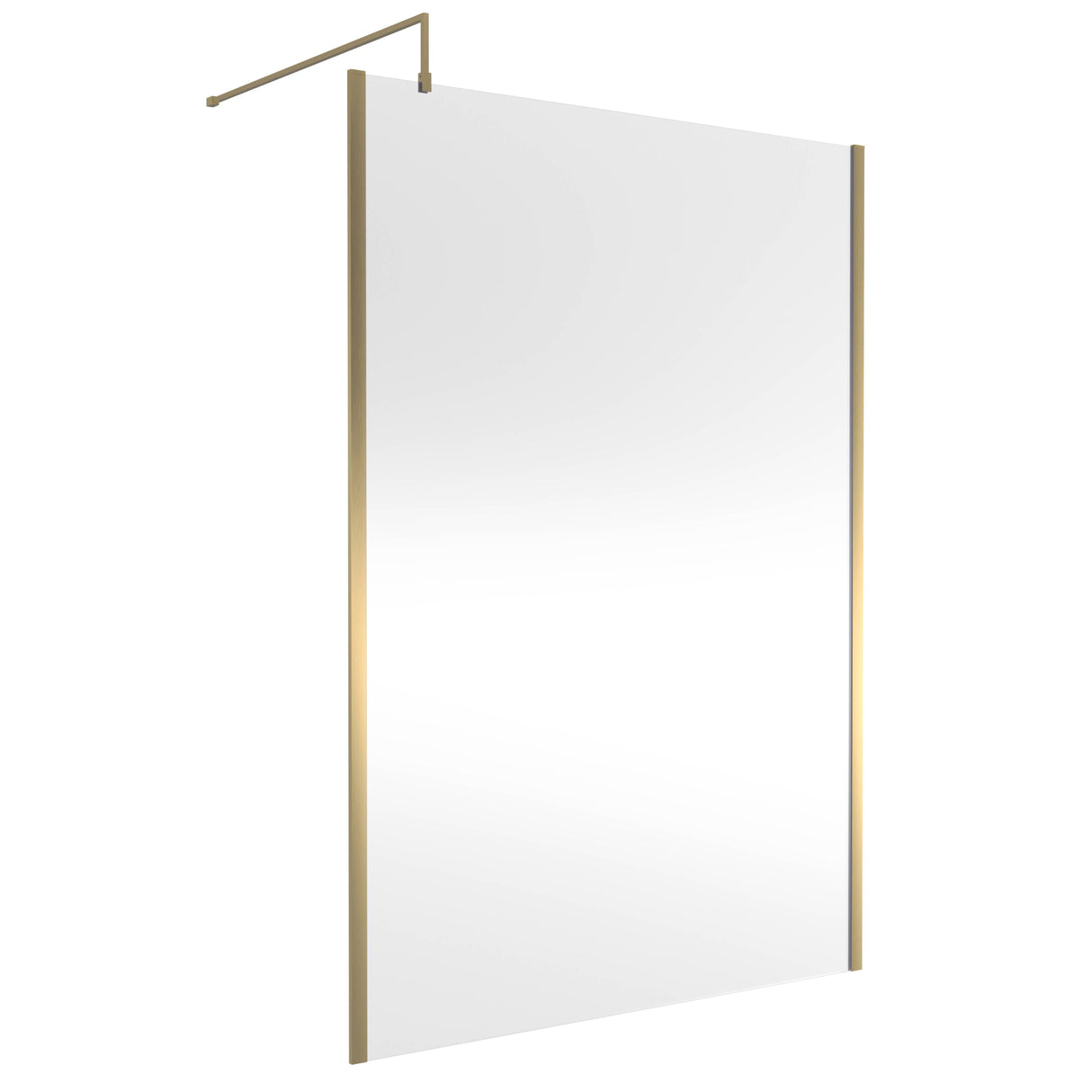 Nuie 8mm Outer Frame Wetroom Screen Brushed Brass WRSCOBB14
