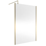 Nuie 8mm Outer Frame Wetroom Screen Brushed Brass WRSCOBB14