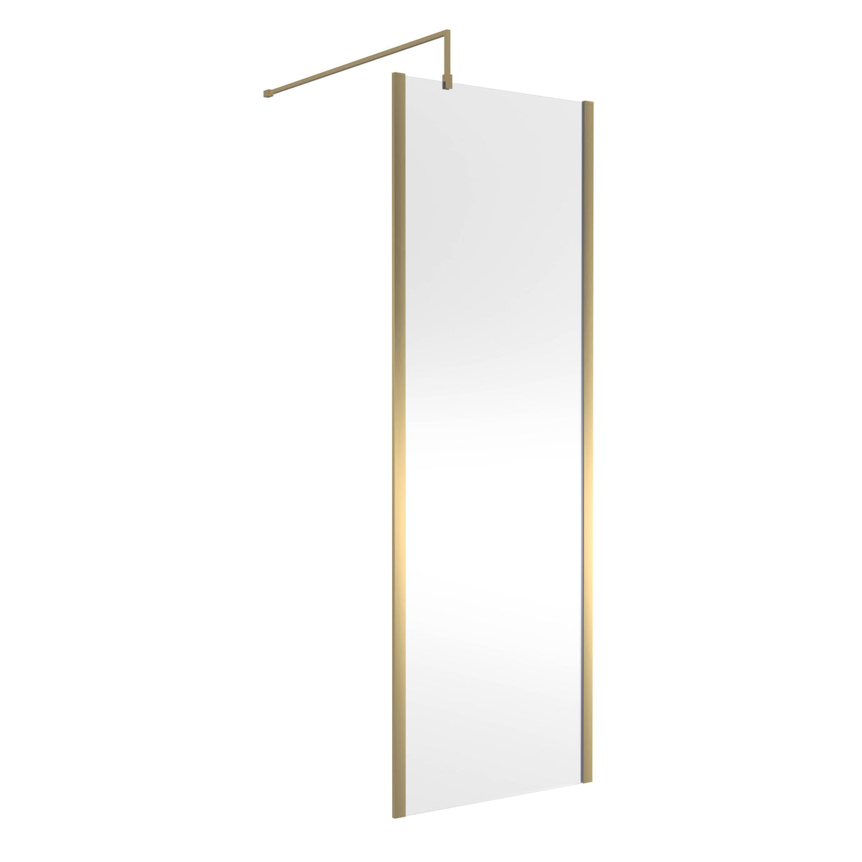 Nuie 8mm Outer Frame Wetroom Screen Brushed Brass WRSCOBB70