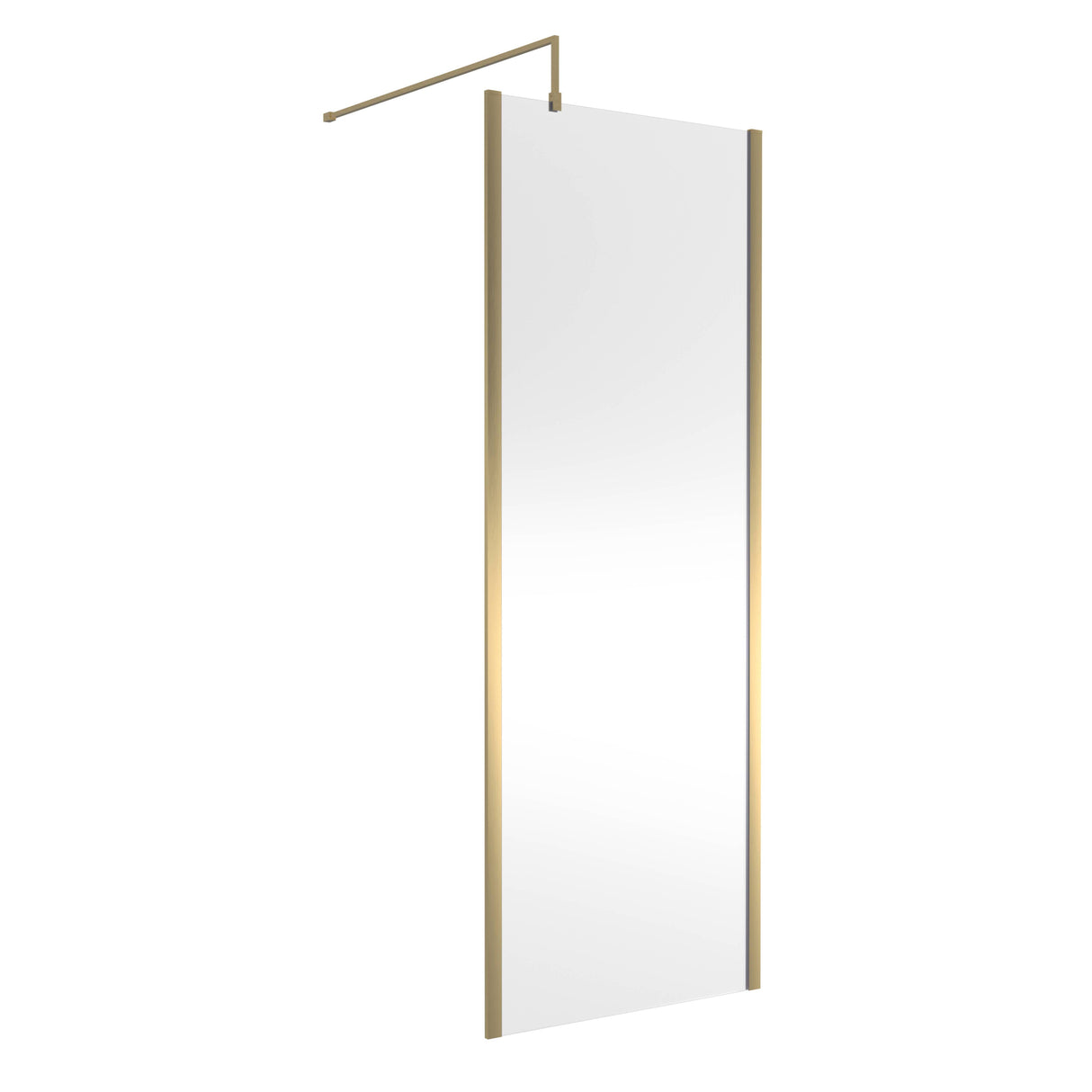 Nuie 8mm Outer Frame Wetroom Screen Brushed Brass WRSCOBB76