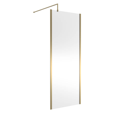 Nuie 8mm Outer Frame Wetroom Screen Brushed Brass WRSCOBB80