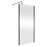 Nuie 8mm Outer Frame Wetroom Screen Matt Black WRSCOBP10
