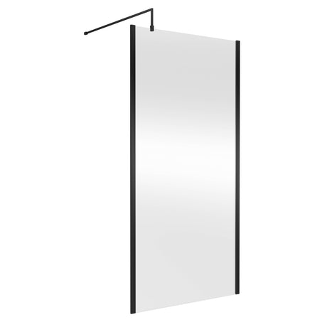 Nuie 8mm Outer Frame Wetroom Screen Matt Black WRSCOBP10