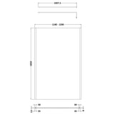 Nuie 8mm Outer Frame Wetroom Screen Matt Black WRSCOBP12 LD