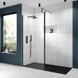 Nuie 8mm Outer Frame Wetroom Screen Matt Black WRSCOBP14 LS