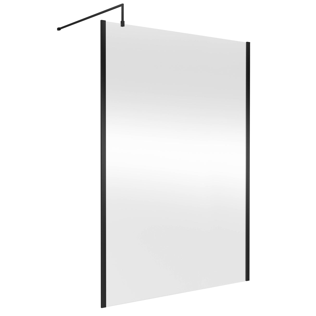 Nuie 8mm Outer Frame Wetroom Screen Matt Black WRSCOBP14
