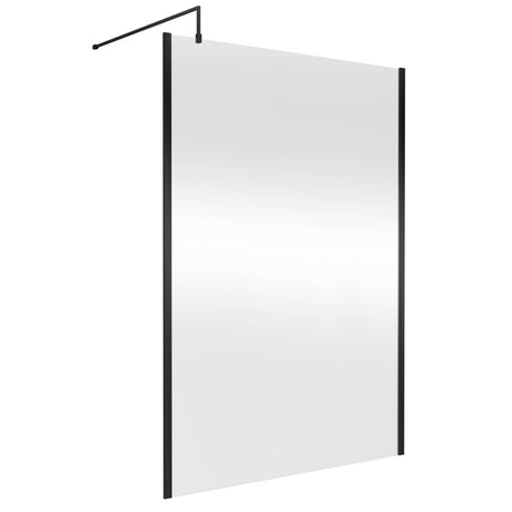 Nuie 8mm Outer Frame Wetroom Screen Matt Black WRSCOBP14