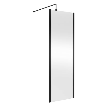 Nuie 8mm Outer Frame Wetroom Screen Matt Black WRSCOBP70