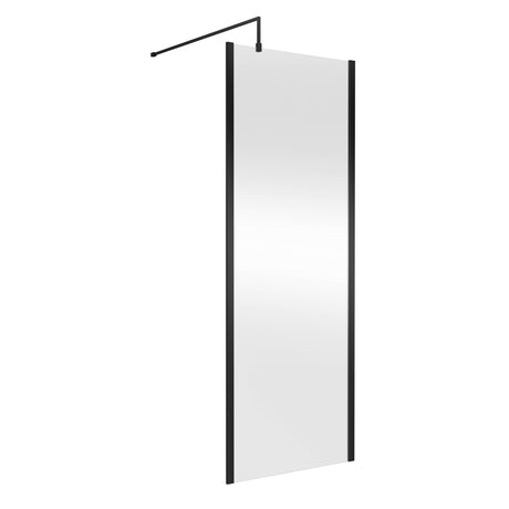 Nuie 8mm Outer Frame Wetroom Screen Matt Black WRSCOBP76