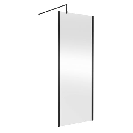 Nuie 8mm Outer Frame Wetroom Screen Matt Black WRSCOBP80
