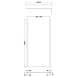 Nuie 8mm Outer Frame Wetroom Screen Matt Black WRSCOBP90 LD