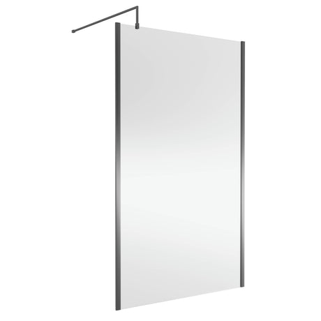 Nuie 8mm Outer Frame Wetroom Screen Brushed Pewter WRSCOGM12