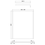 Nuie 8mm Outer Frame Wetroom Screen Brushed Pewter WRSCOGM14 LD