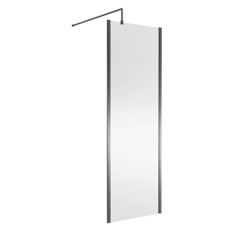 Nuie 8mm Outer Frame Wetroom Screen Brushed Pewter WRSCOGM70